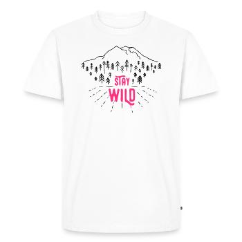 Stay Wild - T-shirt Premium bio Homme - blanc - Devant - Nico (187cm)