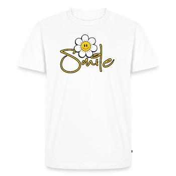 Sourire - T-shirt Premium bio Homme - blanc - Devant - Nico (187cm)