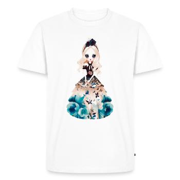 Alisa 1 - Men's Premium Organic T-Shirt - white - Front - Nico (187cm)