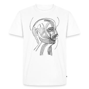 Tête sans sens - T-shirt Premium bio Homme - blanc - Devant - Nico (187cm)