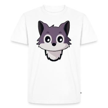 Dog Wolf Husky Head Design - Men's Premium Organic T-Shirt - white - Front - Nico (187cm)