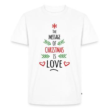 Le message de Noël - T-shirt Premium bio Homme - blanc - Devant - Nico (187cm)