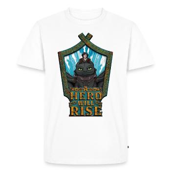 Dragons Un Héros Se Lèvera - T-shirt Premium bio Homme - blanc - Devant - Nico (187cm)