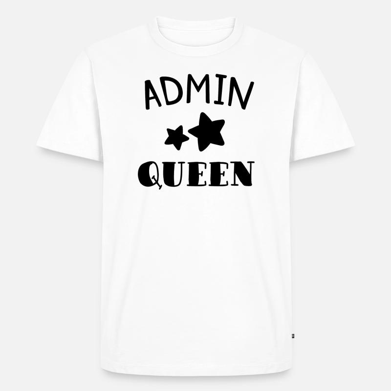 Admin Queen Programmierer Geschenk - Männer Premium Bio T-Shirt - Weiß
