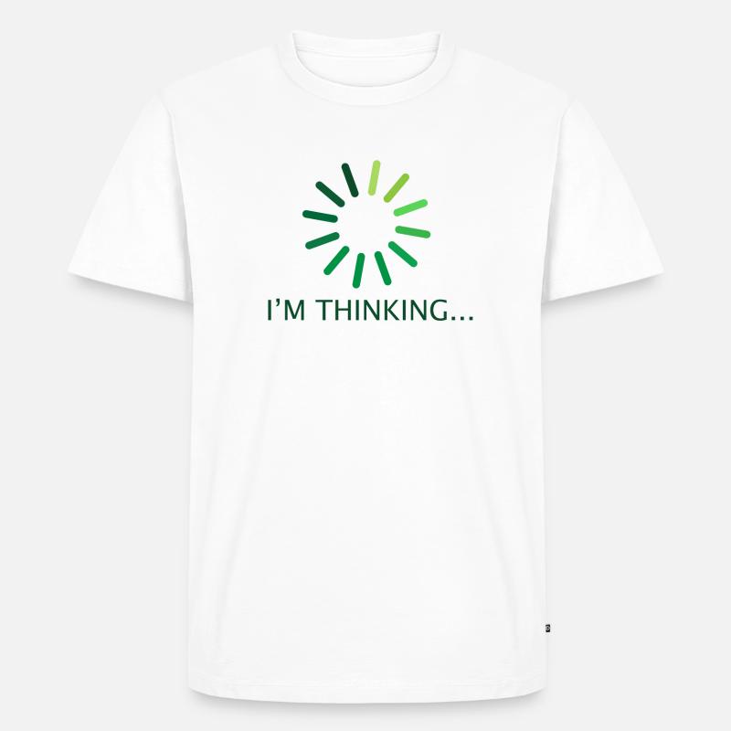 I'm thinking gift programmer nerd - Men's Premium Organic T-Shirt - white