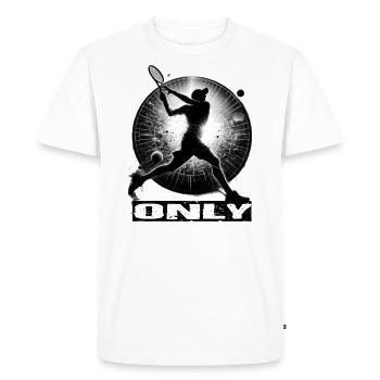 Tennis - Men's Premium Organic T-Shirt - white - Front - Nico (187cm)
