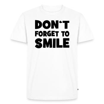 Sourire - T-shirt Premium bio Homme - blanc - Devant - Nico (187cm)