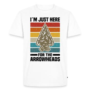 Arrowhead Hunting | Cadeaux de collection Arrowheads - T-shirt Premium bio Homme - blanc - Devant - Nico (187cm)