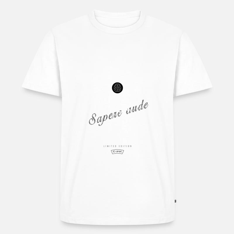 C-PK · SEHEN, SELBST DENKEN, HANDELN - Männer Premium Bio T-Shirt - Weiß