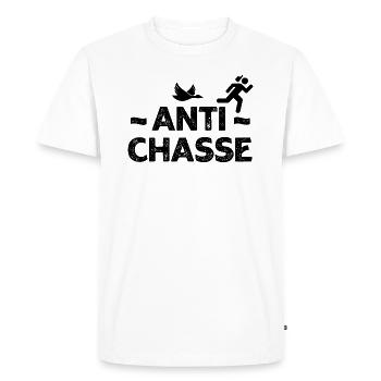 Anti chasse - T-shirt Premium bio Homme - blanc - Devant - Nico (187cm)