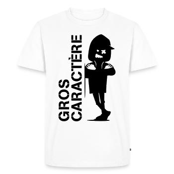Gros caractère - T-shirt Premium bio Homme - blanc - Devant - Nico (187cm)