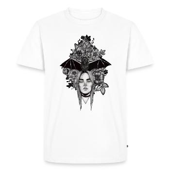 Couronne de chauve-souris - T-shirt Premium bio Homme - blanc - Devant - Nico (187cm)