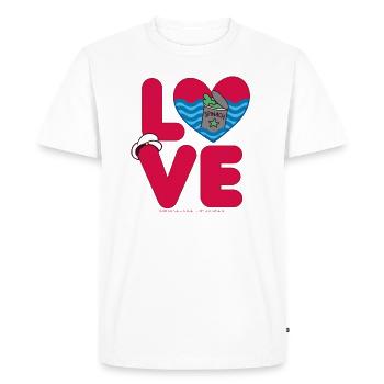 Popeye Love - T-shirt Premium bio Homme - blanc - Devant - Nico (187cm)