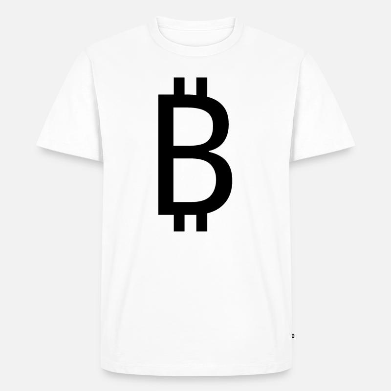 Bitcoin - Männer Premium Bio T-Shirt - Weiß
