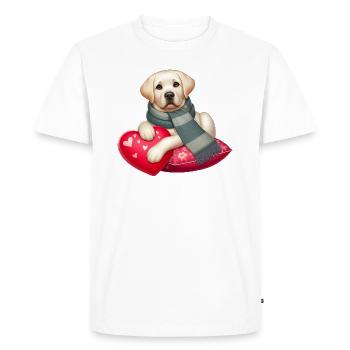 Labrador Retriever The Model - Men's Premium Organic T-Shirt - white - Front - Nico (187cm)