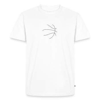 ballon de basket Basketball - T-shirt Premium bio Homme - blanc - Devant - Nico (187cm)