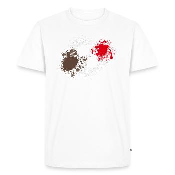 Brown-blanc-rouge - T-shirt Premium bio Homme - blanc - Devant - Nico (187cm)