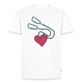 Via ferrata Alpin Sports de montagne - T-shirt Premium bio Homme - blanc - Devant - Nico (187cm)