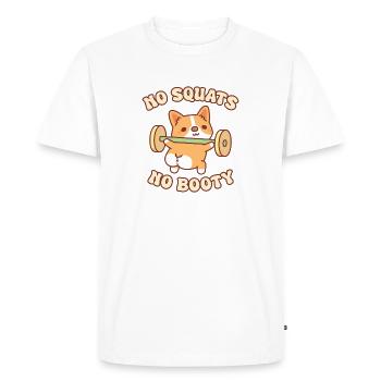 Drôle de chiot corgi avec des poids pas de squats pas de butin - T-shirt Premium bio Homme - blanc - Devant - Nico (187cm)