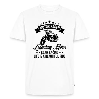moteur de légende du moteur de course - T-shirt Premium bio Homme - blanc - Devant - Nico (187cm)