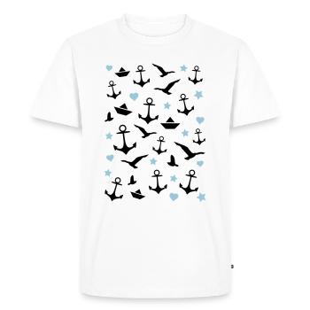 maritim maritim - T-shirt Premium bio Homme - blanc - Devant - Nico (187cm)