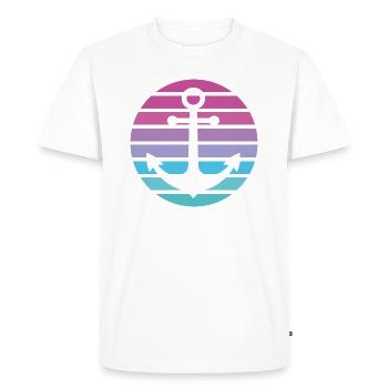 Ancre solaire rétro - T-shirt Premium bio Homme - blanc - Devant - Nico (187cm)