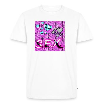S.E.X. - Coeurs - T-shirt Premium bio Homme - blanc - Devant - Nico (187cm)