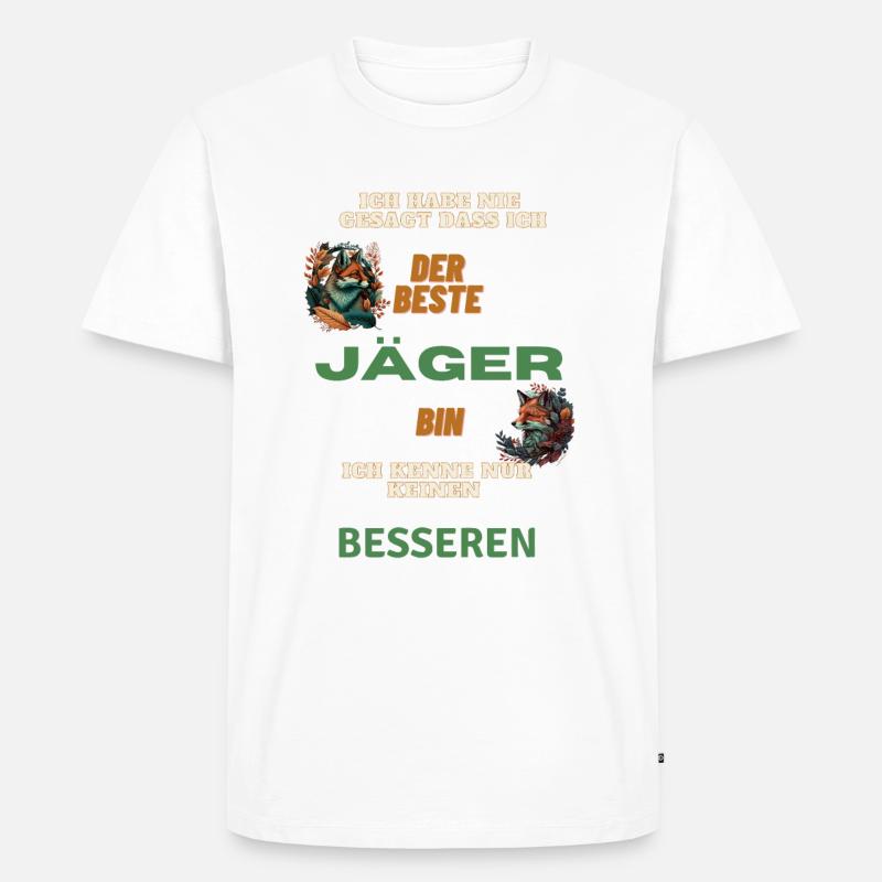 Bester Jäger Geschenk - Männer Premium Bio T-Shirt - Weiß