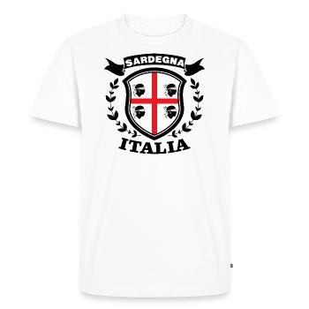 Sardegna Italia Gift Sardinia Sardinians - Men's Premium Organic T-Shirt - white - Front - Nico (187cm)