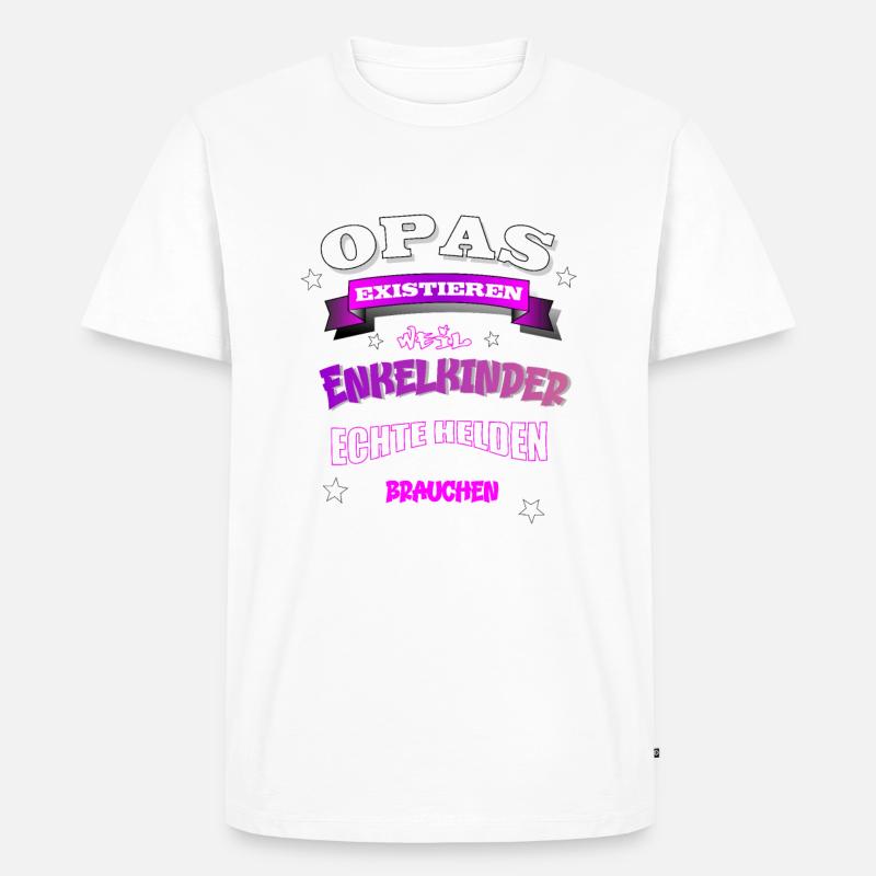Opas Enkelkinder Geschenk - Männer Premium Bio T-Shirt - Weiß