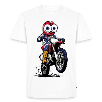 Mud Monster Moto Rider Motocross - T-shirt Premium bio Homme - blanc - Devant - Nico (187cm)