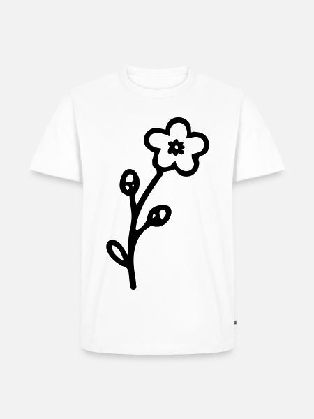 Blume 3 - Männer Premium Bio T-Shirt - Weiß