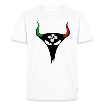 basque_bull - Men's Premium Organic T-Shirt - white - Front - Nico (187cm)