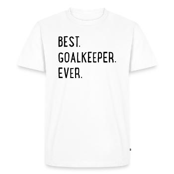 Goalkeeper - Men's Premium Organic T-Shirt - white - Front - Nico (187cm)