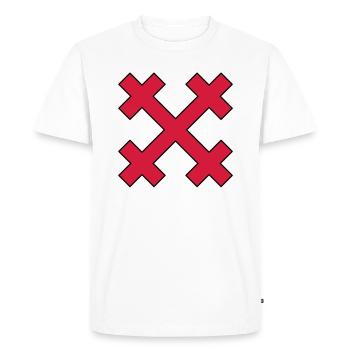 Baltic Cross - Men's Premium Organic T-Shirt - white - Front - Nico (187cm)