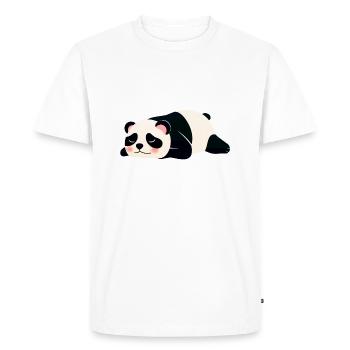 Taille maximale de la pile d’appels dépassée Programmeur Panda - T-shirt Premium bio Homme - blanc - Devant - Nico (187cm)