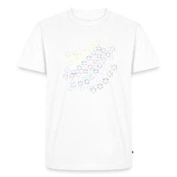 Étoiles, étoile, étoiles colorées - T-shirt Premium bio Homme - blanc - Devant - Nico (187cm)