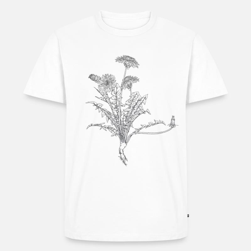 Löwenzahn - Männer Premium Bio T-Shirt - Weiß