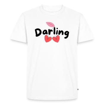 Darling I love you - Men's Premium Organic T-Shirt - white - Front - Nico (187cm)
