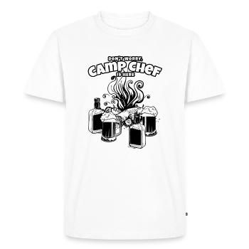 Cadeau de chef de camp pour les cuisiniers et les - T-shirt Premium bio Homme - blanc - Devant - Nico (187cm)