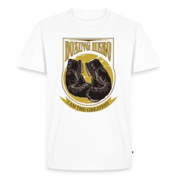 Boxing Hero - The Greatest - T-shirt Premium bio Homme - blanc - Devant - Nico (187cm)
