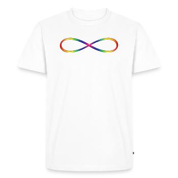 Symbole de l'infini - coloré - T-shirt Premium bio Homme - blanc - Devant - Nico (187cm)