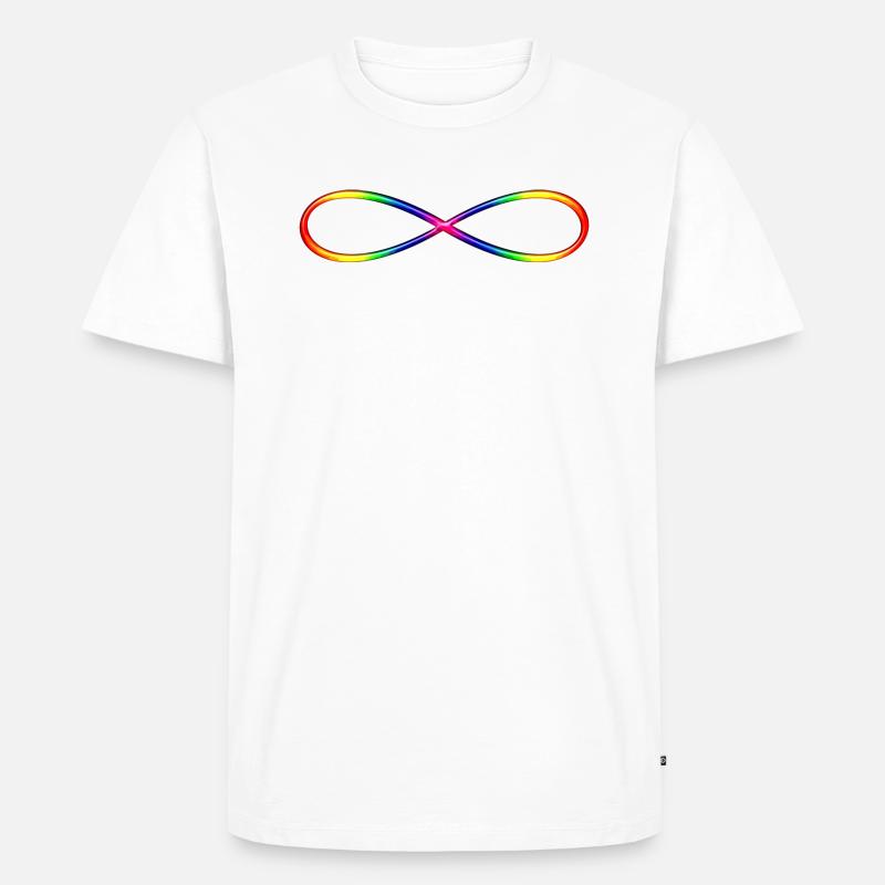 Symbol Unendlichkeit - bunt - Männer Premium Bio T-Shirt - Weiß