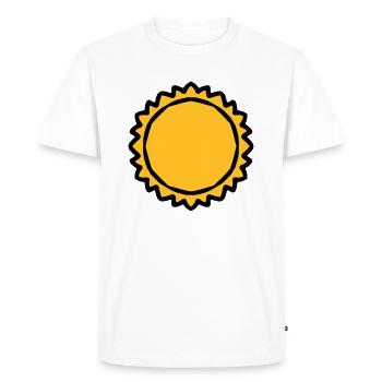 Thick big sun - Men's Premium Organic T-Shirt - white - Front - Nico (187cm)