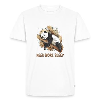 Pyjama drôle de panda endormi - T-shirt Premium bio Homme - blanc - Devant - Nico (187cm)