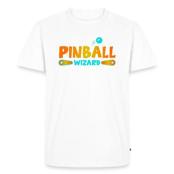 Flipper spielen Flipperautomat Pinball Wizard - Men's Premium Organic T-Shirt - white - Front - Nico (187cm)