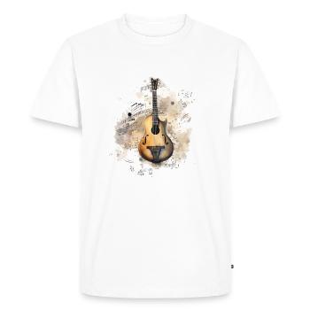 Aquarelles à la mandoline rustique – Notes de tradition - T-shirt Premium bio Homme - blanc - Devant - Nico (187cm)