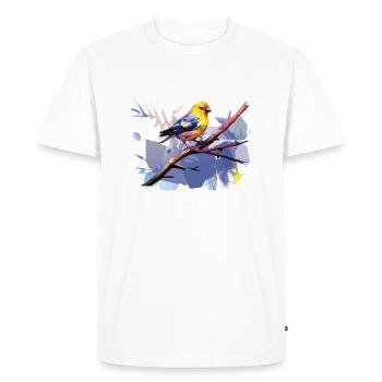 American Goldfinch Artistic - Men's Premium Organic T-Shirt - white - Front - Nico (187cm)