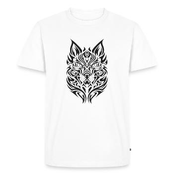 Chien Animal de compagnie Tribal Tattoo - T-shirt Premium bio Homme - blanc - Devant - Nico (187cm)