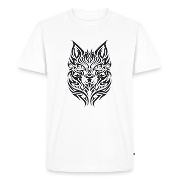 Chien Animal de compagnie Tribal Tattoo - T-shirt Premium bio Homme - blanc - Devant - Nico (187cm)